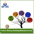 colorful pigment powder crystal white floor tiles for glass mosaic